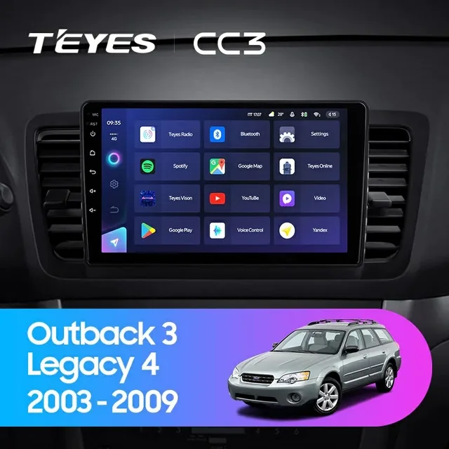 Navigatie Auto Teyes CC3L Subaru Outback 3 2003-2009 4+32GB 9" IPS Octa-core 1.6Ghz, Android 4G Bluetooth 5.1 DSP, imagine produs