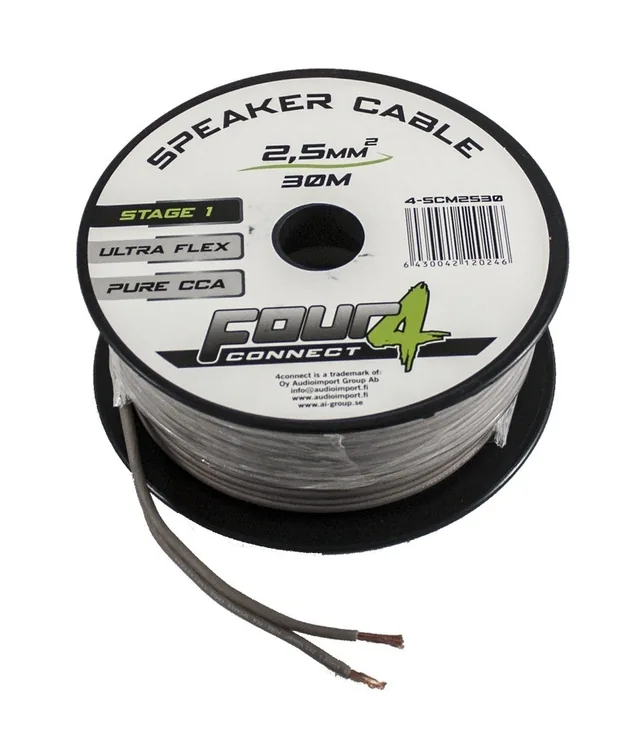 Cablu boxe Four Connect, 4-SCM2530, Stage 1, 30 M, 2.5 MM2, OFCA, imagine produs