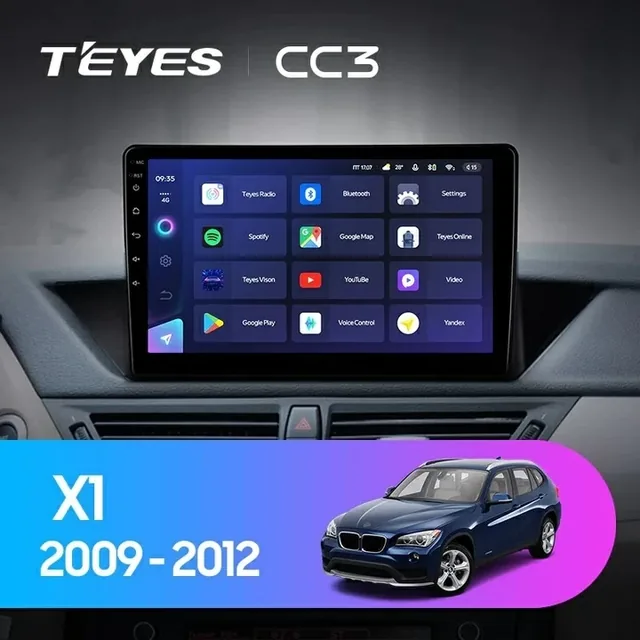 Navigatie Auto Teyes CC3 2K BMW X1 E84 2010-2015 4+32GB 10.36" QLED Octa-core 2Ghz Android 4G Bluetooth 5.1 DSP, imagine produs