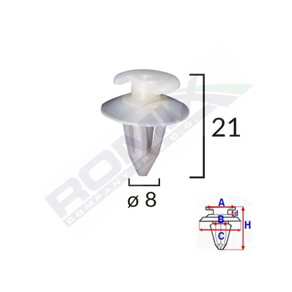 Clips Tapiterie Pentru Audi/Bmw/Vw - Alb Set 10 Buc, imagine produs