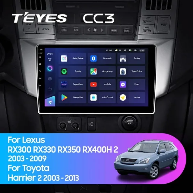 Navigatie Auto Teyes CC3L Lexus RX 2003-2009 4+32GB 9" IPS Octa-core 1.6Ghz, Android 4G Bluetooth 5.1 DSP, imagine produs