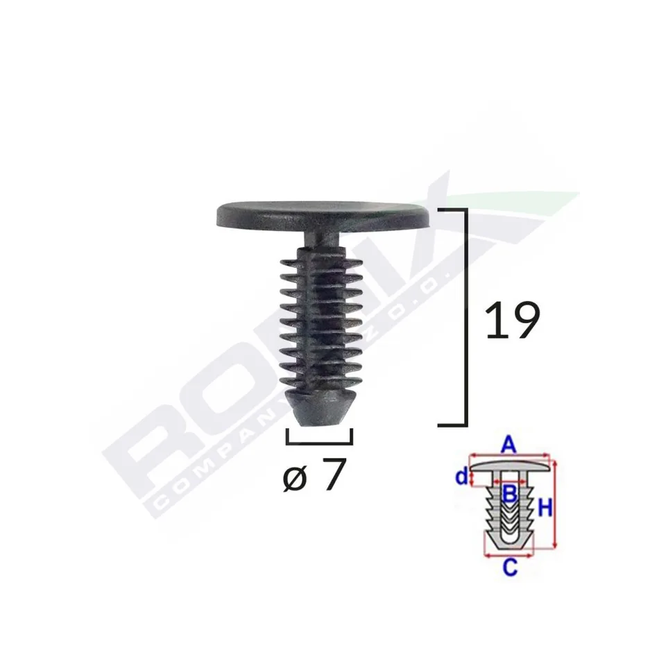 Clips Tapiterie Pentru Citroen/Peugeot - Negru Set 10 Buc, imagine produs