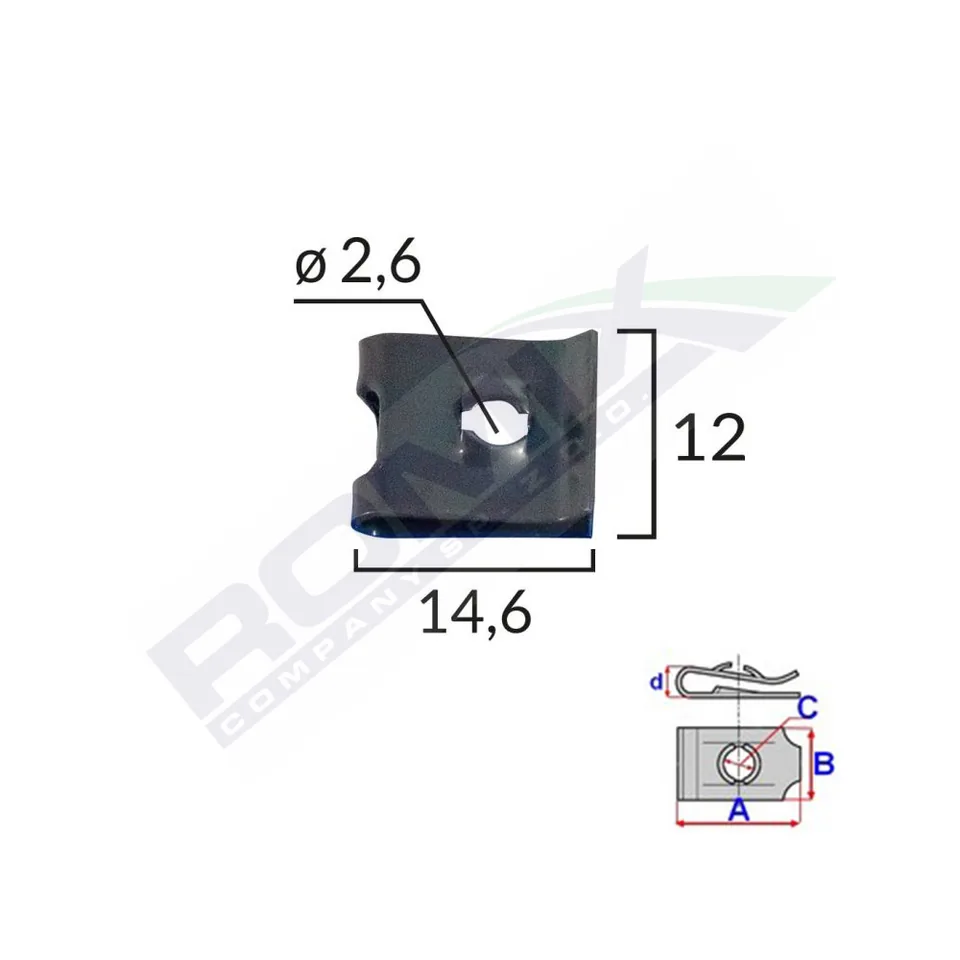 Clips Fixare Universal - Negru Set 25 Buc, imagine produs