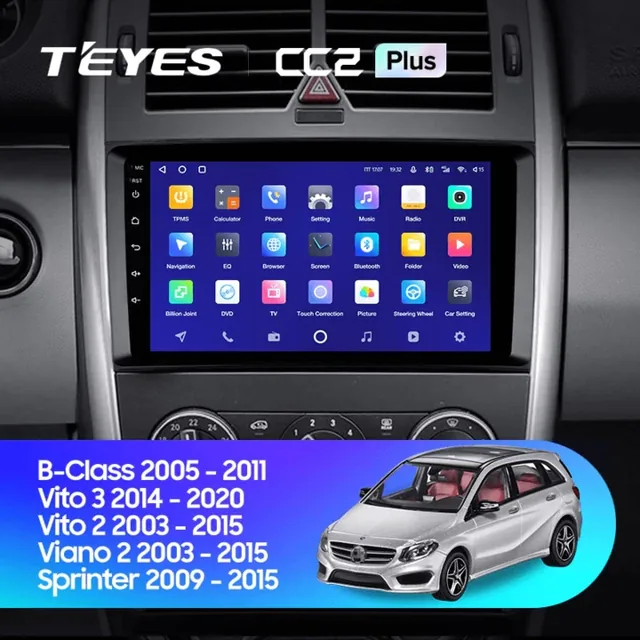 Navigatie Auto Teyes CC3 2K Mercedes-Benz Sprinter 2006-2018 4+32GB 9.5" QLED Octa-core 2Ghz Android 4G Bluetooth 5.1 DSP, imagine produs