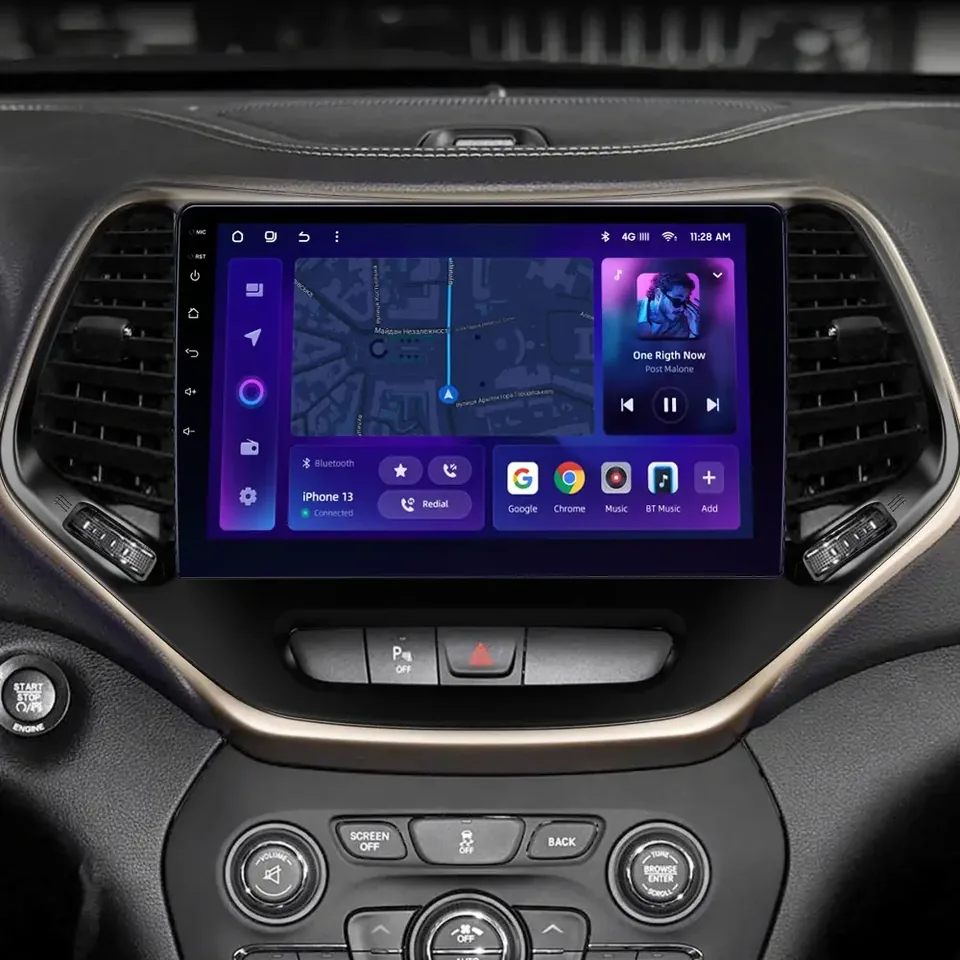 Navigatie Auto MOSS M2 Jeep Cherokee 5 2015-2018 4+64GB 10" IPS Octa-core 1.6Ghz, Android 4G Bluetooth 5.1 DSP, imagine produs