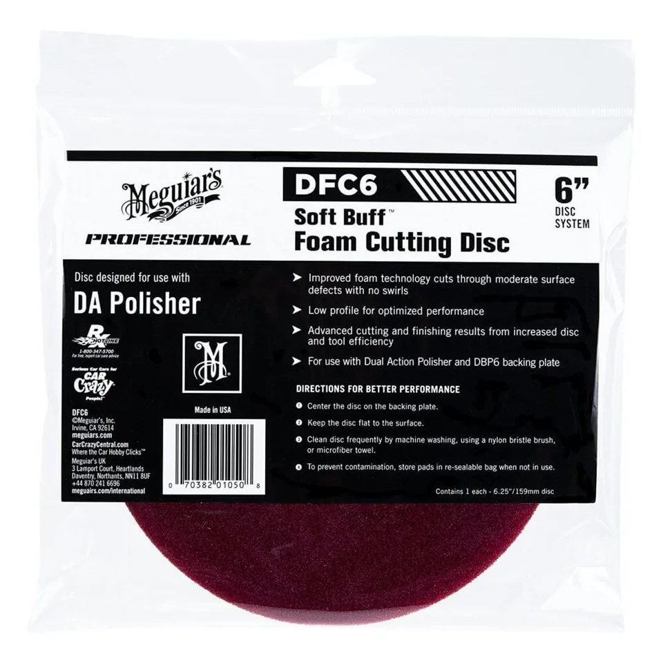 Burete polish abraziv - DA Foam Cutting Disc 6" Meguiar's DFC6, imagine produs