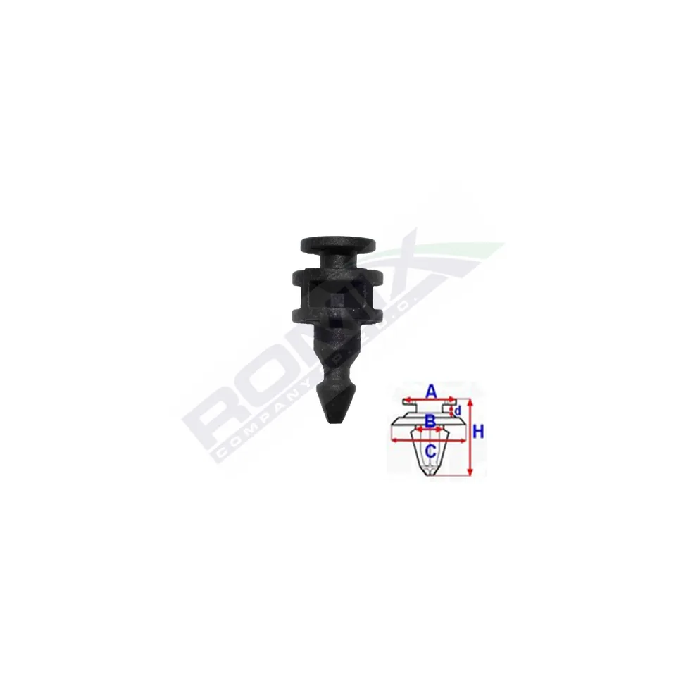 Clips Fixare Lumini Spate Pentru Vw, Mercedes 6.7X22.6Mm Negru - Set 5 Buc, imagine produs