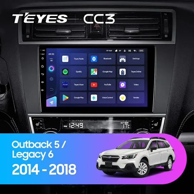 Navigatie Auto Teyes CC3L Subaru Legacy 6 2014-2017 4+32GB 9" IPS Octa-core 1.6Ghz, Android 4G Bluetooth 5.1 DSP, imagine produs