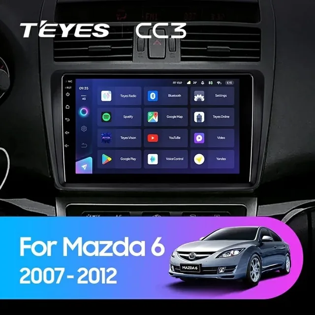 Navigatie Auto Teyes CC3 360° Mazda 6 2002-2007 6+128GB 9" QLED Octa-core 1.8Ghz, Android 4G Bluetooth 5.1 DSP, imagine produs