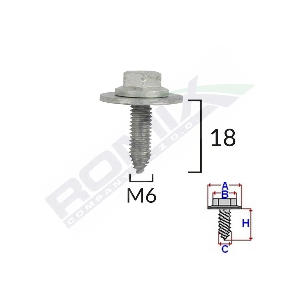 Surub Fixare Elemente Motor Pentru Toyota, Lexus 6X18Mm Set 5 Buc, imagine produs