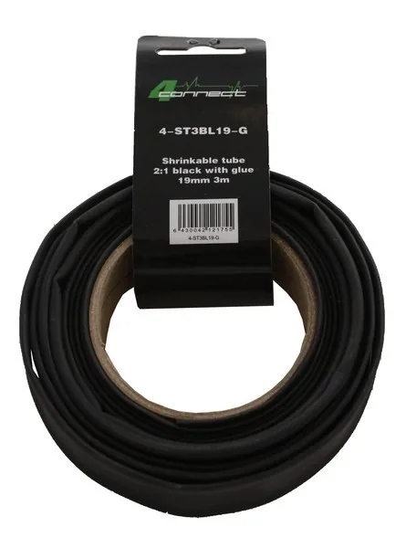 Tub termocontractabil negru Four Connect 4-ST3BL19-G, 19 MM, 3 Metri, imagine produs