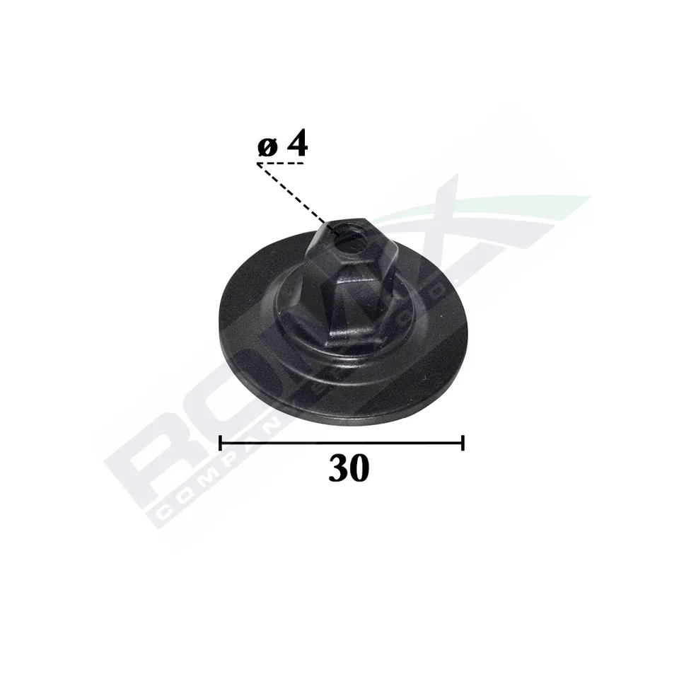 Piulita Fixare Elemente Capota Pentru Grup Vag 4X30Mm Negru - Set 10 Buc, imagine produs