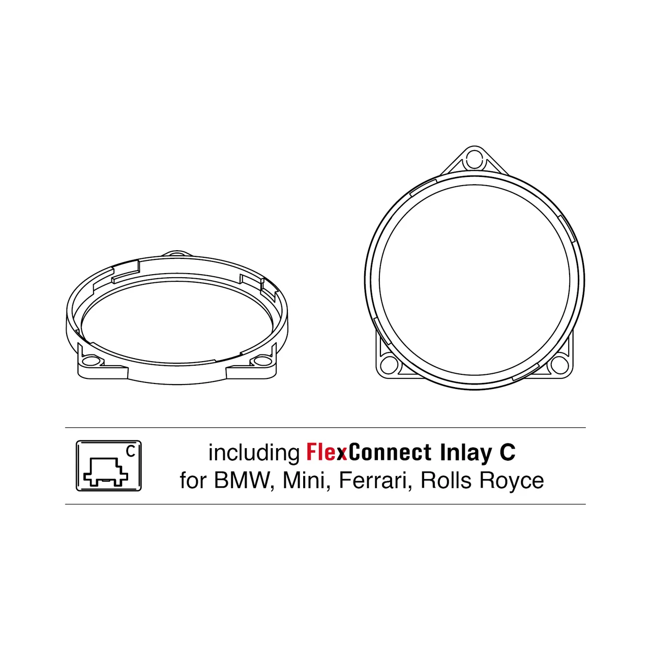 HELIX CFMK100 BMW.1 - Adaptoare FlexMount100 pentru difuzoare 100mm, imagine produs