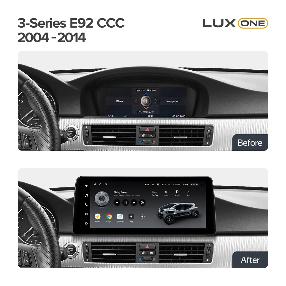 Navigatie auto Teyes Lux One BMW Seria 3 E92 2005-2013 CCC 6+128GB 12.3” IPS Octa-Core 2.0 GHz Android 4G DSP Bluetooth 5.1, imagine produs