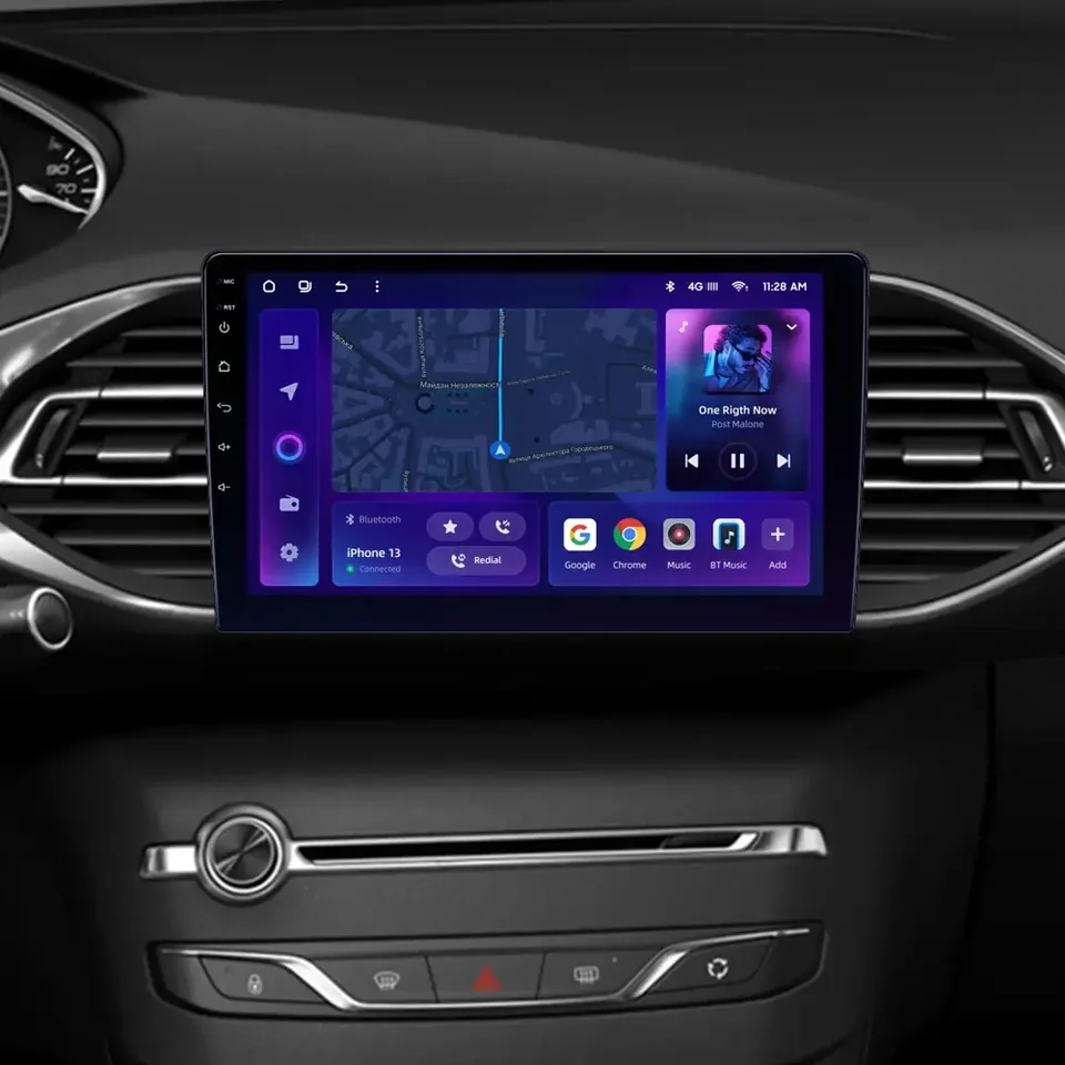 Navigatie Auto MOSS M2 Peugeot 308 2013-2017 4+32GB 9" IPS Octa-core 1.6Ghz, Android 4G Bluetooth 5.1 DSP, imagine produs