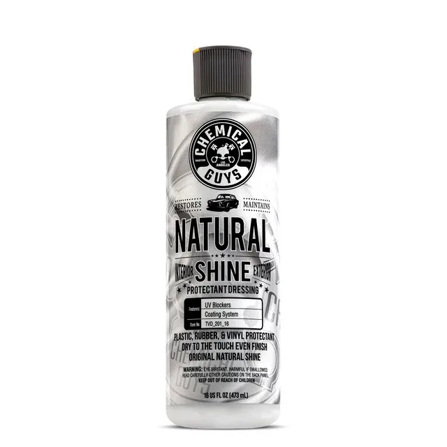 Dressing pentru plastice, cauciucuri si vinyl ChemicalGuys Natural Shine New Look Shine Plastic, Rubber, Vinyl Dressing, 473 ml, imagine produs