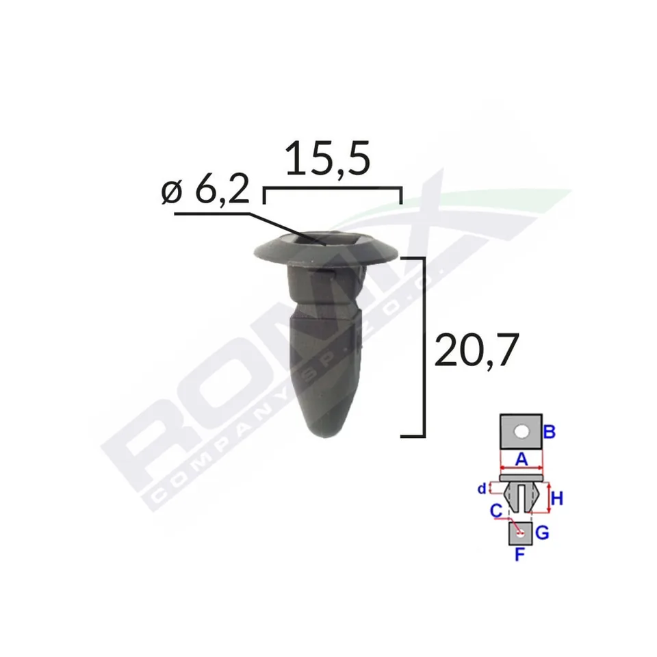 Clips Fixare Pentru Grup Vag - Negru Set 10 Buc, imagine produs