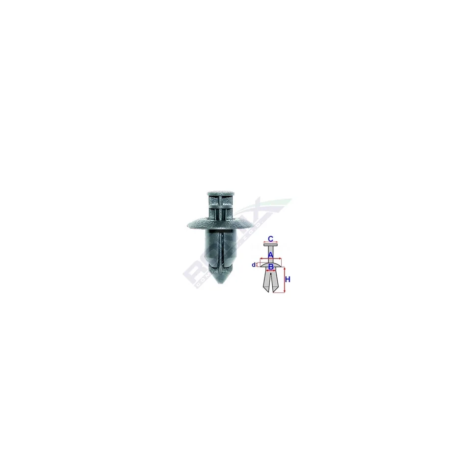 Clips Fixare Pentru Honda/Mitsubishi 7.7X12.6Mm - Negru Set 10 Buc, imagine produs