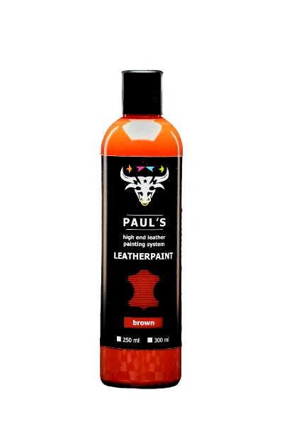 Vopsea pentru piele pigment maro Paul's Leather Paint 300ml , imagine produs