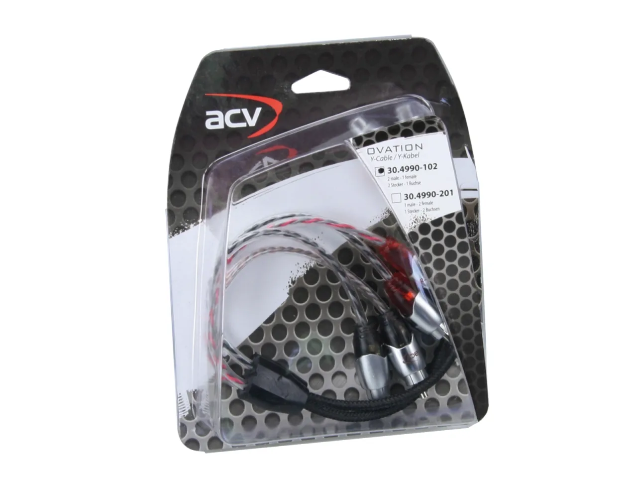 Cablu RCA tip Y ACV 30.4990-102 OVATION High Line, 30 cm, imagine produs