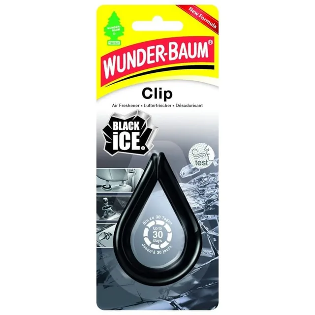 Odorizant Auto Clip Wunder-Baum Black Ice, imagine produs