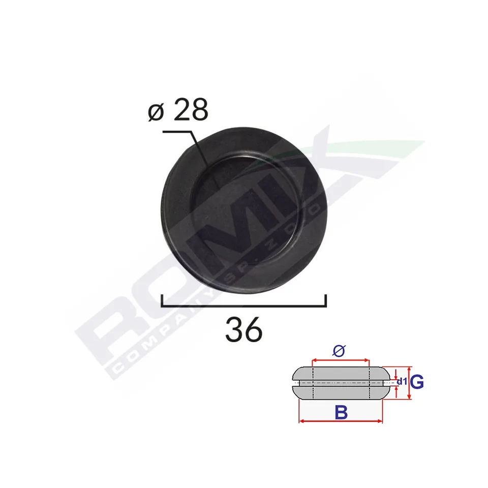 Capac Cauciuc Inchis Universal Diametru 28Mm Set 5 Buc, imagine produs