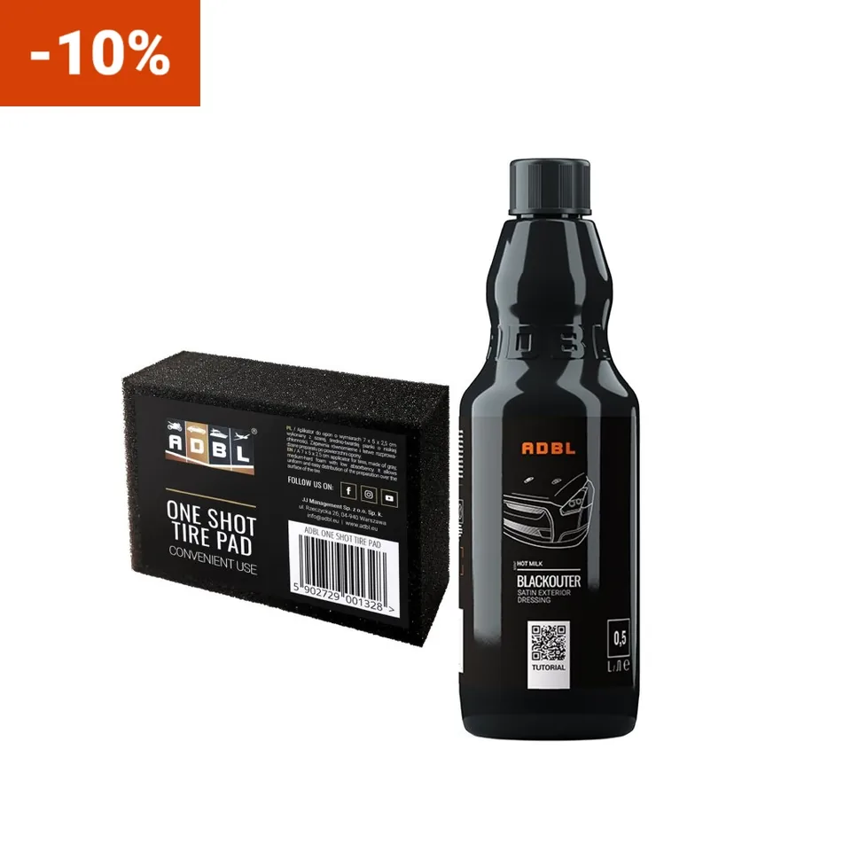 Kit Protecție Plastice Exterioare ADBL Blackouter 500ml + Aplicator, imagine produs