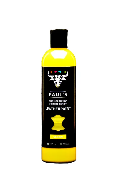 Vopsea pentru piele pigment galben Paul's Leather Paint 300ml , imagine produs