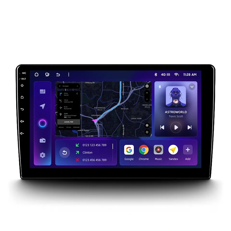 Navigatie Auto MOSS M3 Volkswagen Scirocco 2008-2017 4+32GB 9" QLED Octa-core 2Ghz, Android 4G Bluetooth 5.1 DSP - Varianta A, imagine produs