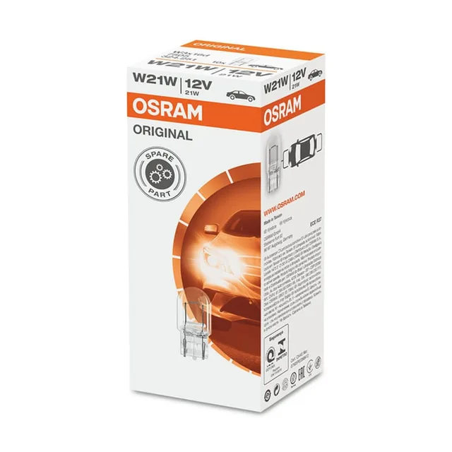 Bec 12V W21W Original Set 10 Buc Osram, imagine produs