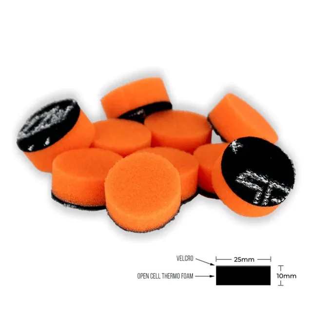 Set 10 bureti polish medii Zvizzer Thermo Mini Pad, Orange 25/10 mm, imagine produs