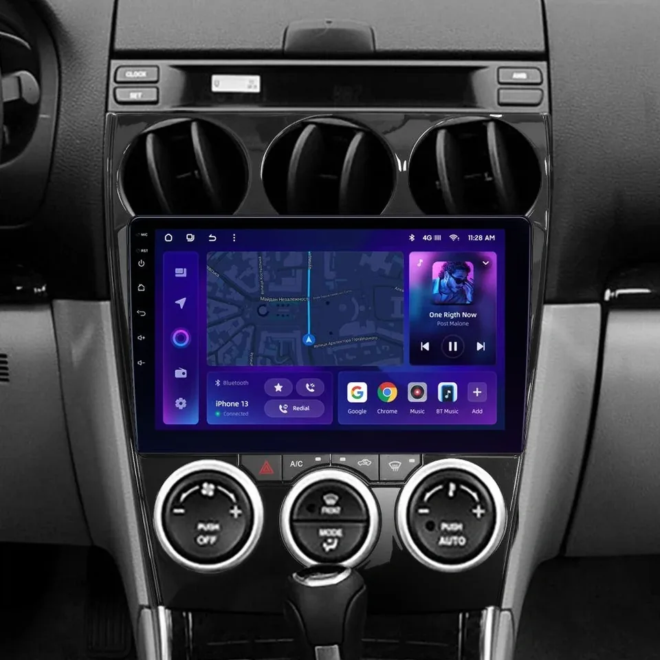 Navigatie Auto MOSS M3 Mazda 6 2002-2007 4+32GB 9" QLED Octa-core 2Ghz, Android 4G Bluetooth 5.1 DSP, imagine produs
