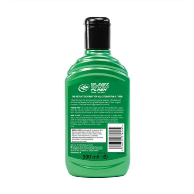 Solutie Protectie Chedere Si Anvelope Negru 300Ml Turtle Wax, imagine produs