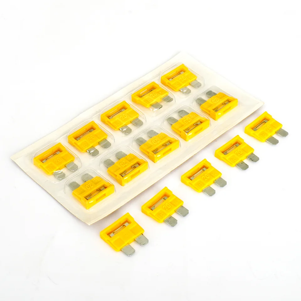 Set 5 Blistere Sigurante Fuzibile Galbene 20A - 10 Buc Tecnopart, imagine produs