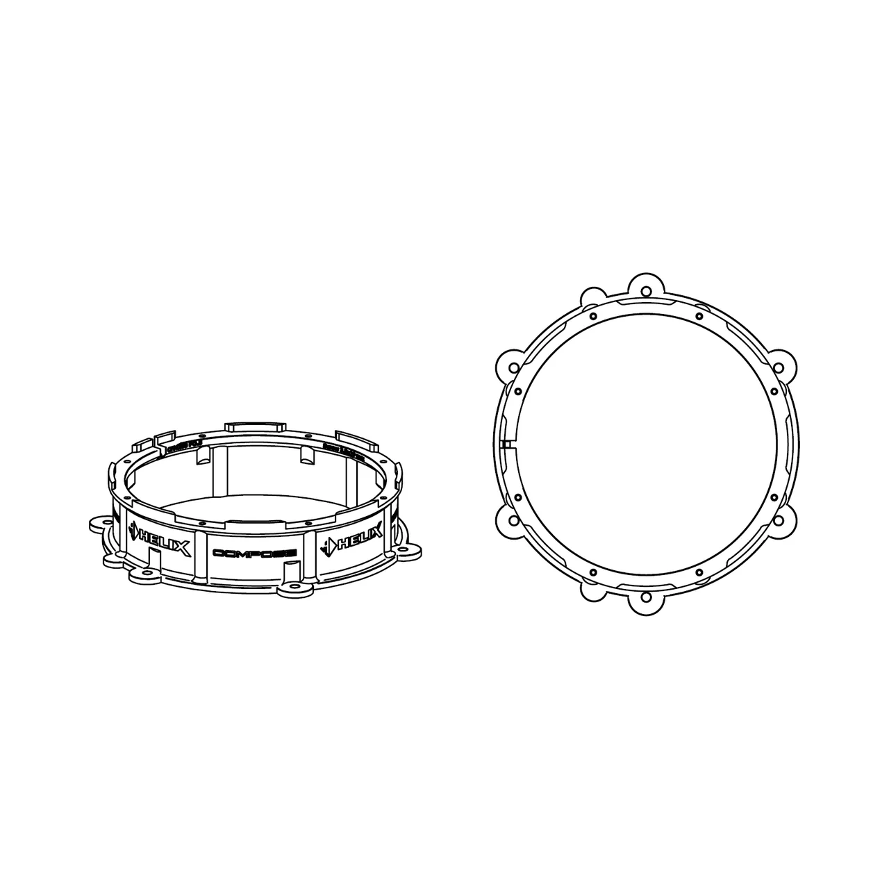 HELIX CFMK200 POR.5 (FDM) - Adaptoare FlexMount200 pentru difuzoare 200mm, imagine produs