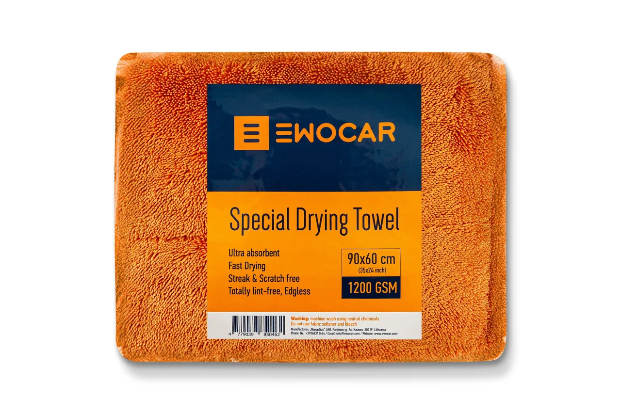 Prosop uscare ultra absorbant din microfibra portocaliu 90x60cm, 1200GSM, imagine produs