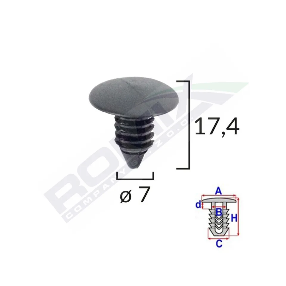 Clips Tapiterie Pentru Citroen/Daewoo Set 10 Buc, imagine produs