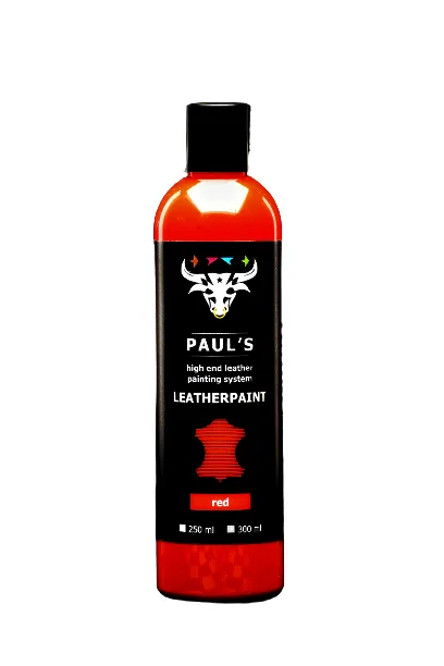 Vopsea pentru piele pigment rosu Paul's Leather Paint 300ml, imagine produs