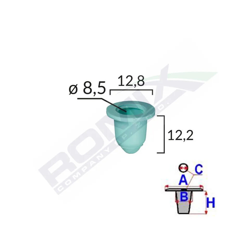 Element Fixare Pentru Audi/Bmw/Seat/Vw 12.8X12.2 - Albastru Set 10 Buc, imagine produs