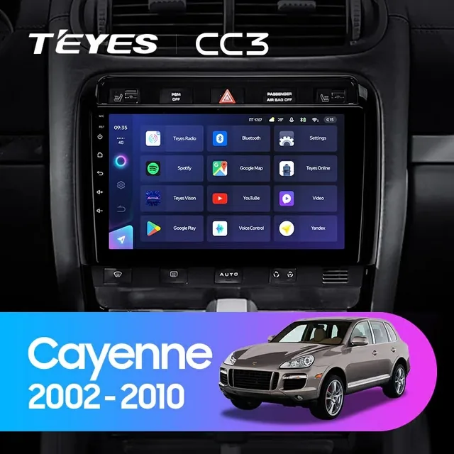 Navigatie Auto Teyes CC3L Porsche Cayenne 2002-2010 4+32GB 9" IPS Octa-core 1.6Ghz, Android 4G Bluetooth 5.1 DSP, imagine produs