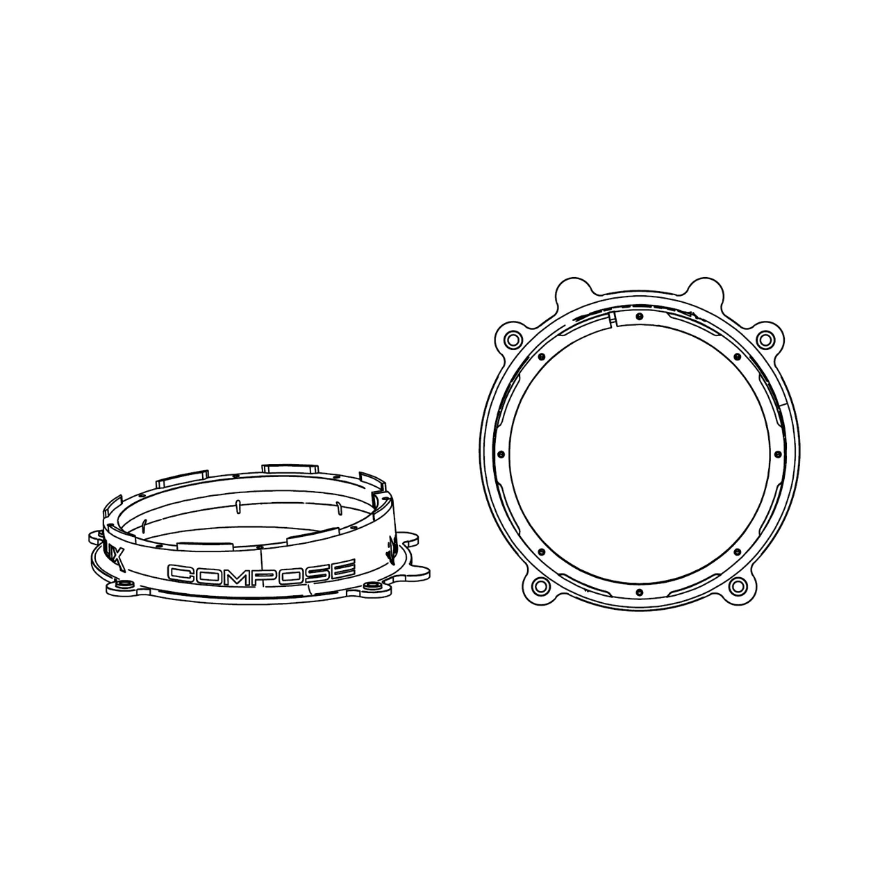 HELIX CFMK200 TES.1 (FDM) - Adaptoare FlexMount200 pentru difuzoare 200mm, imagine produs