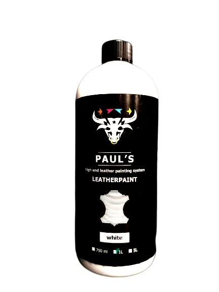 Vopsea pentru piele pigment alb Paul's Leather Paint 1L, imagine produs