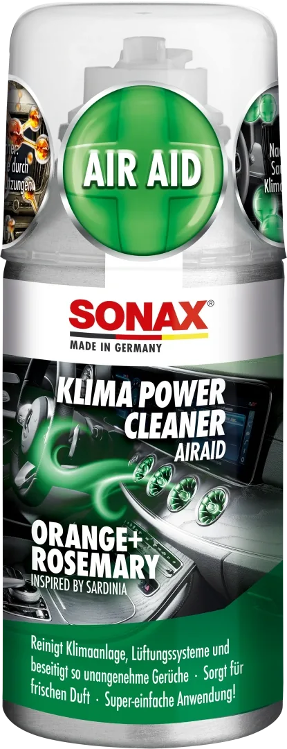 Solutie curatare instalatie climatizare SONAX AirAid Orange + Rosemary 100 ml, imagine produs