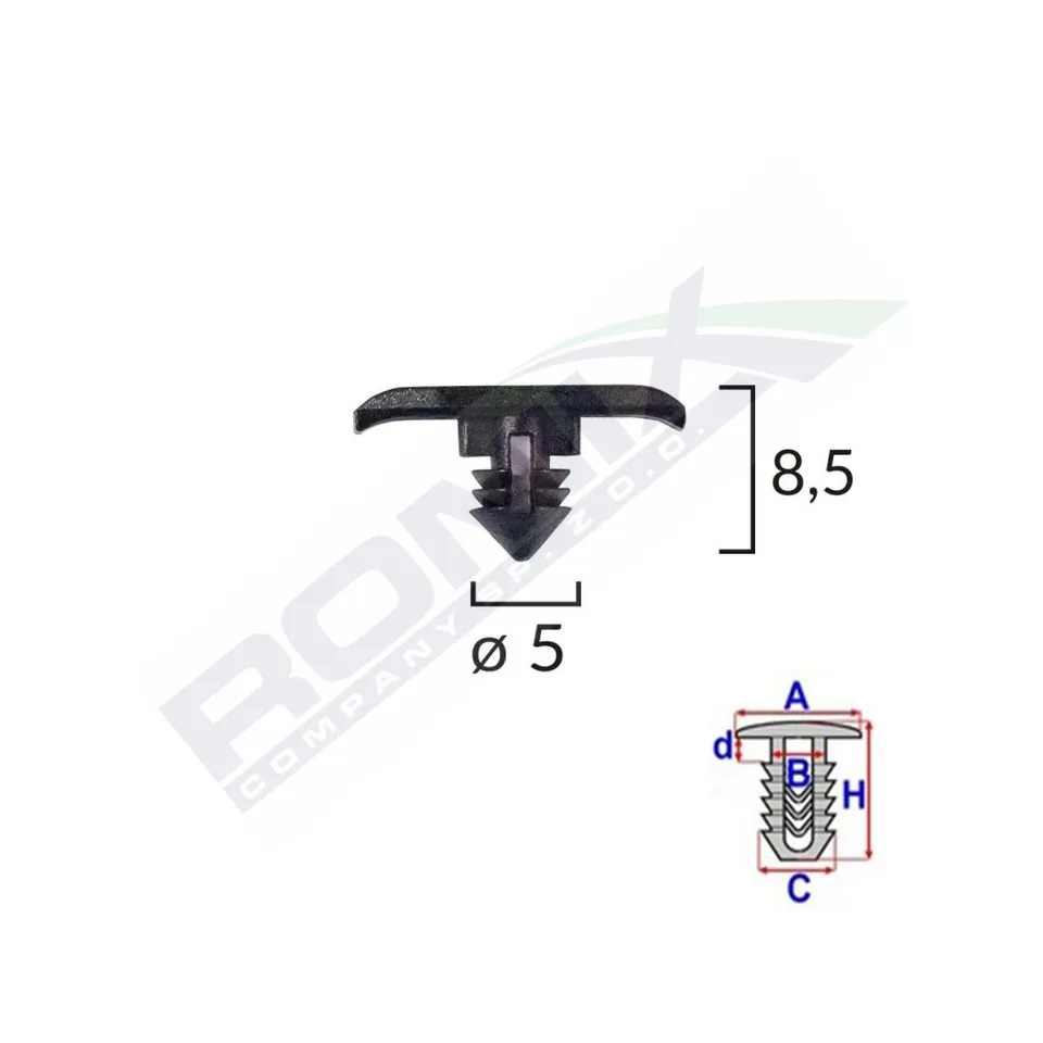 Clips Fixare Protectie Motor Si Usi Pentru Grup Vag- Negru Set 10 Buc, imagine produs