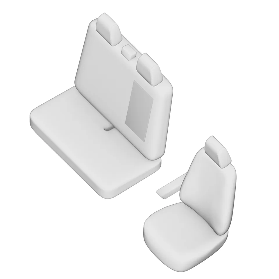 Huse auto dedicate Umbrella pentru Volkswagen Crafter cu 3 locuri (2007-2014), imagine produs