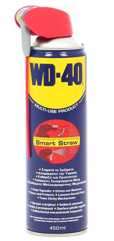 Lubrifiant multifunctional WD40 Smart Straw 450 ml, imagine produs