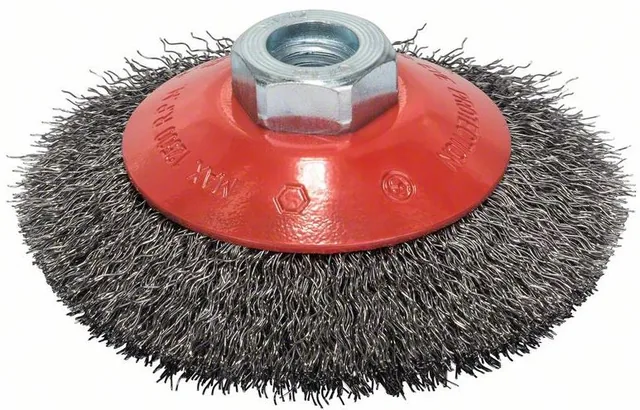 Perie conica de sarma ondulata 100 otel Bosch 2608622057, imagine produs
