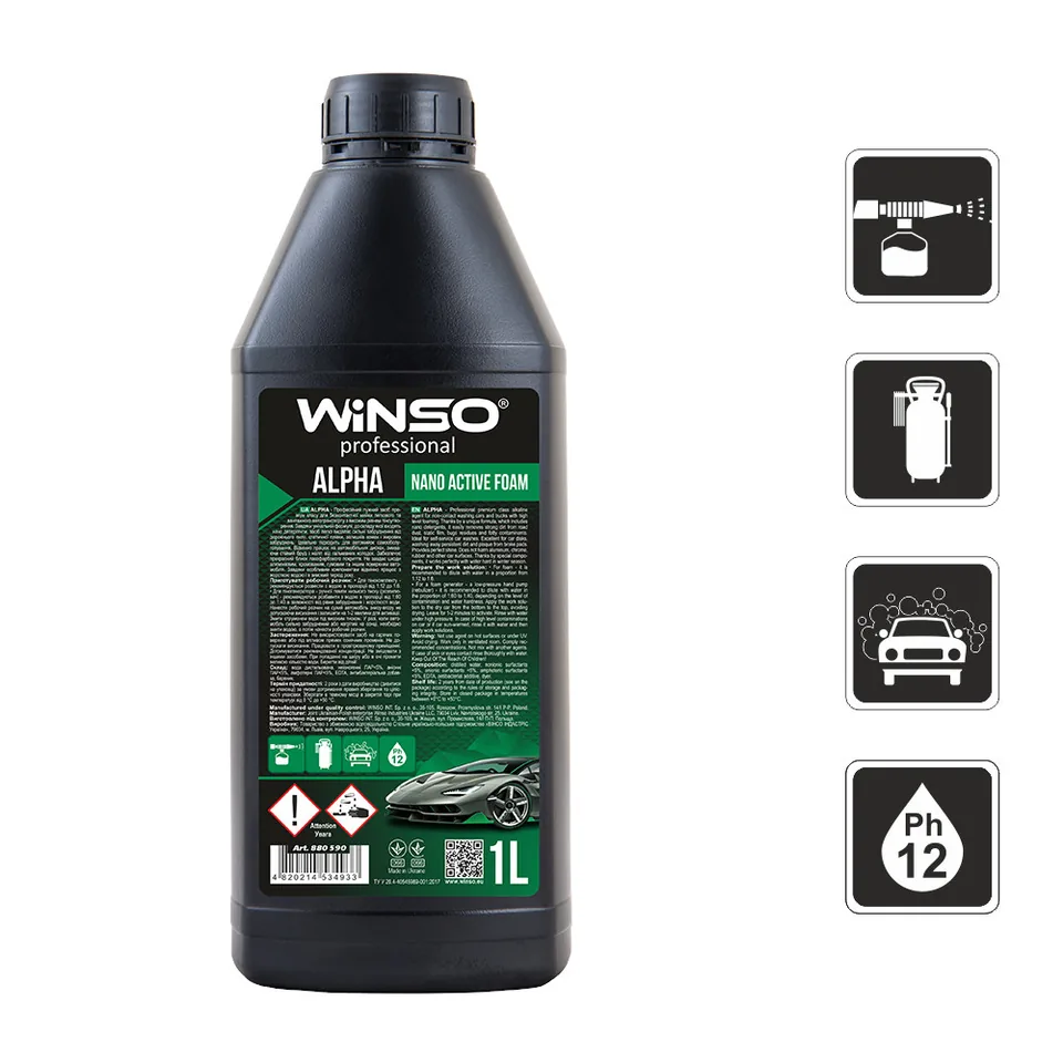 Spuma activa auto profesionala Winso Alpha Nano Active Foam 1L, imagine produs