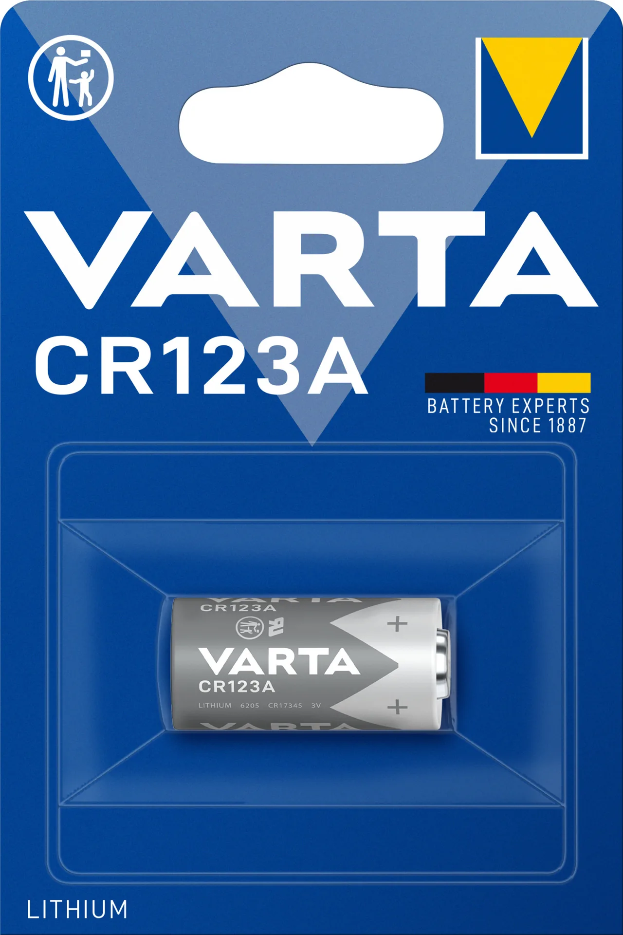 Baterie Varta Lithium CR123A 3V 1480 mAh 06205301401, imagine produs