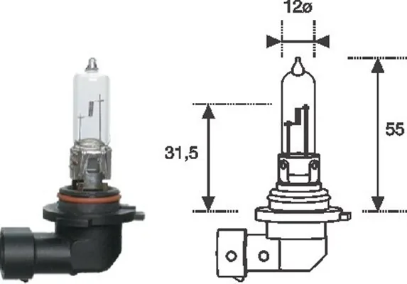 Bec halogen HB3 Magneti Marelli 12V 65W P20d 002577200000, imagine produs